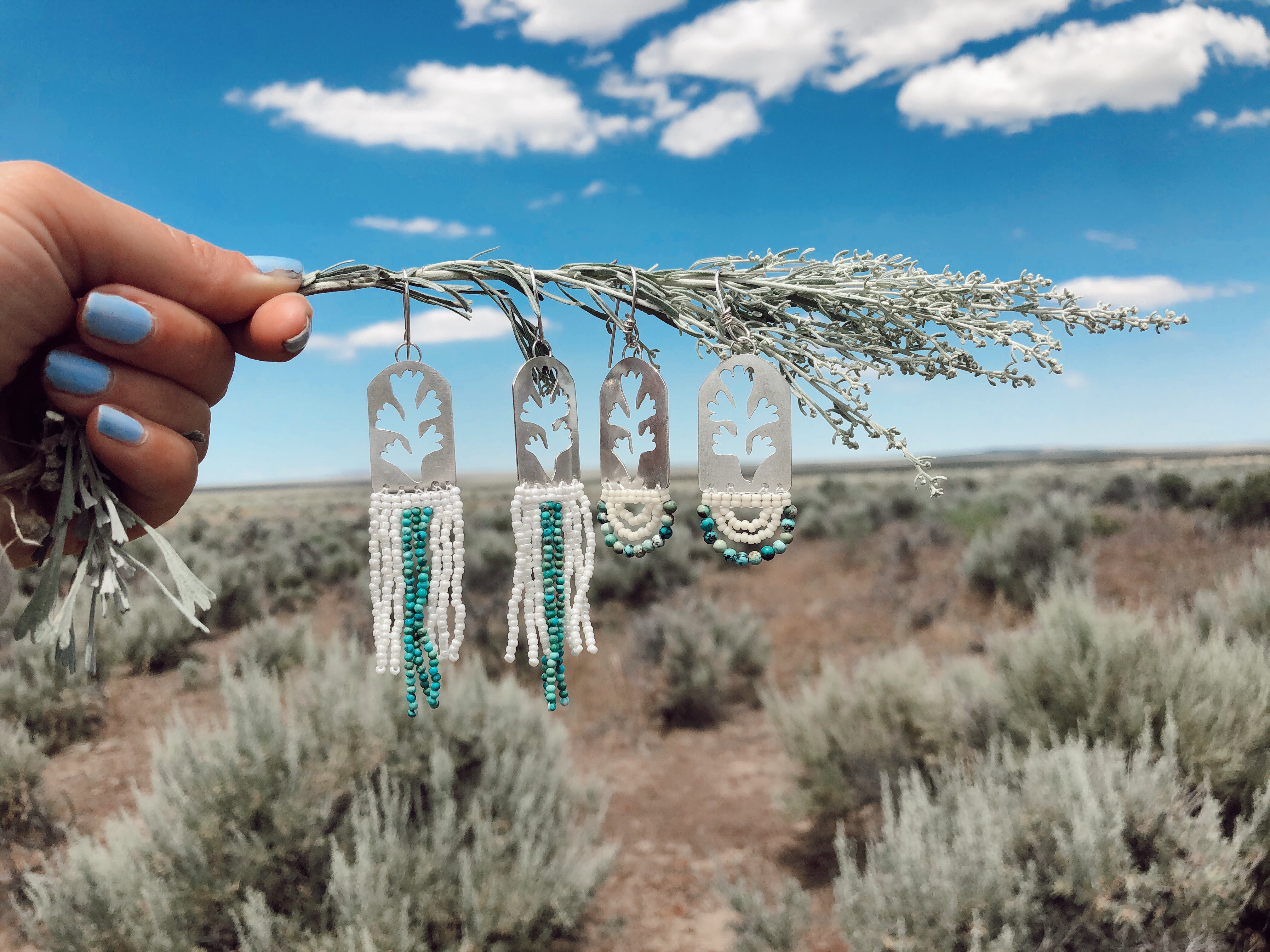 Sagebrush Earrings - Dangly beads