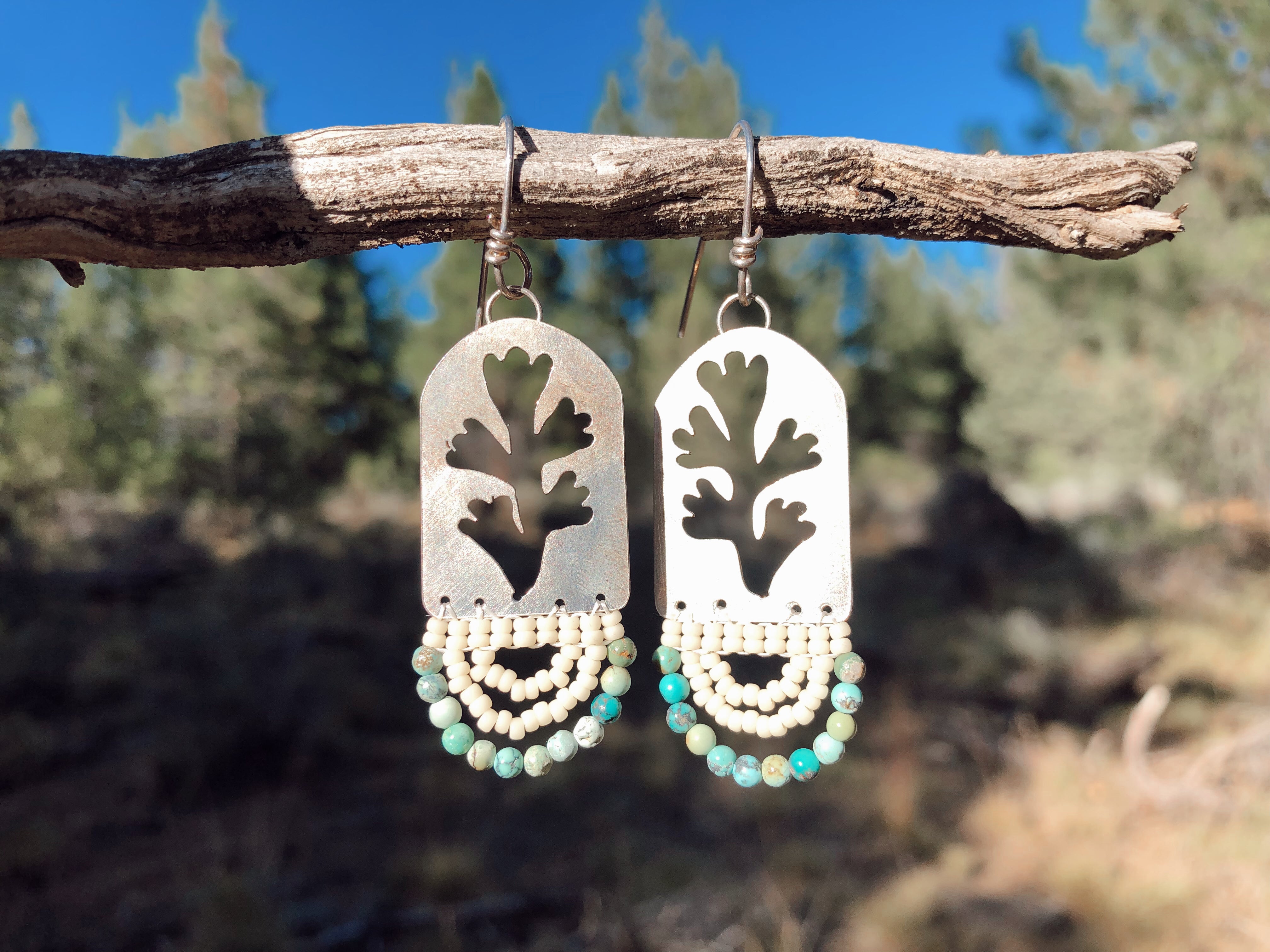 Sagebrush Earrings - Curved beads